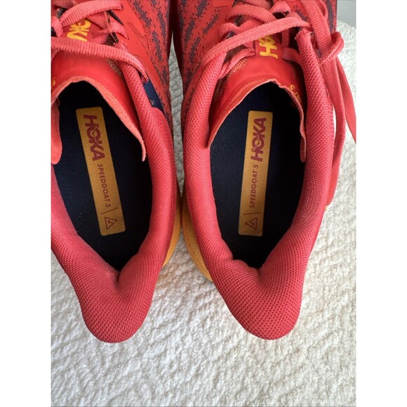 Hoka One One Speedgoat 5 Shoes Mens Size 10 Red Orange Trail Running Fiesta main image 6
